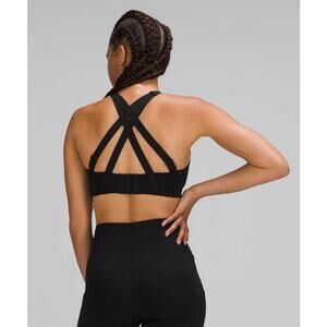 Lululemon Energy Sports Bra *High Impact Support B–DDD Cups Black Size 36DDD